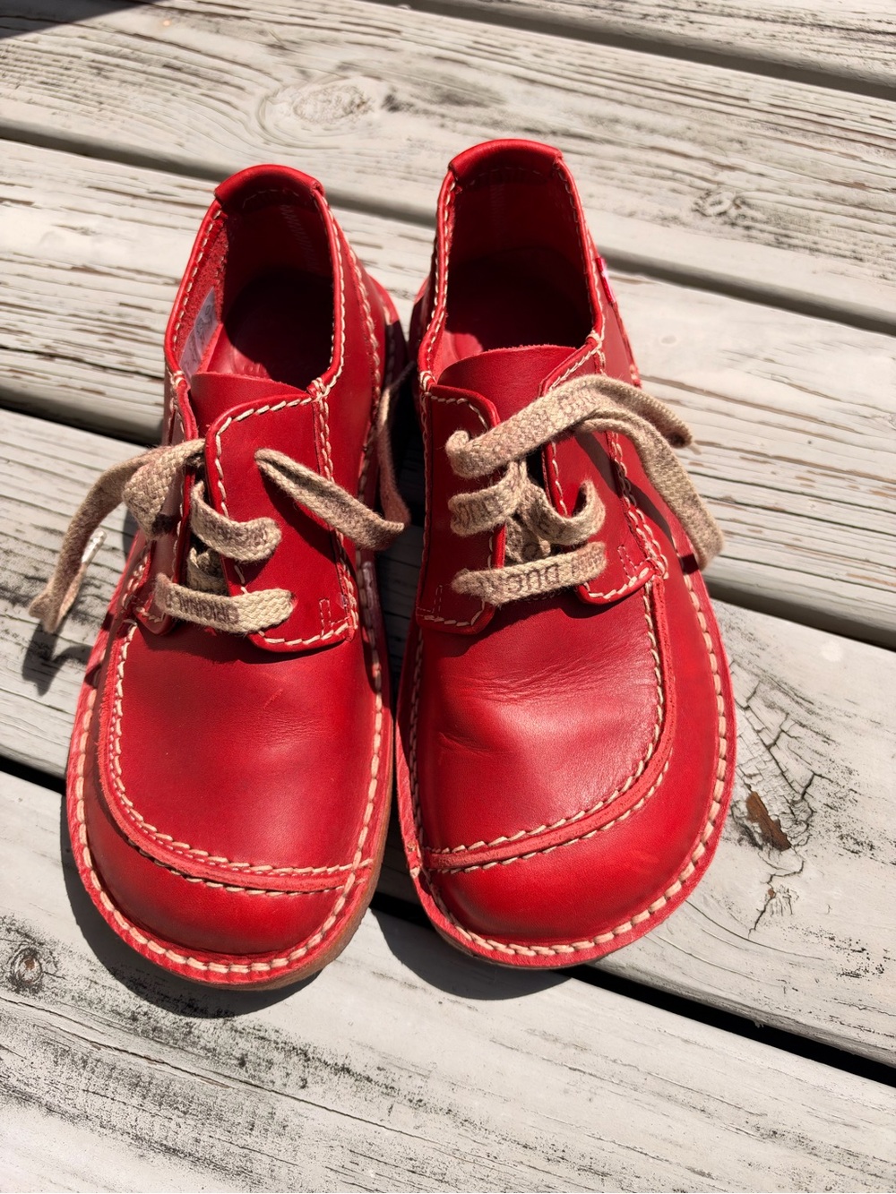 Red Duckfeet Fyn leather derby shoes